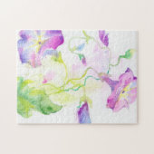Gemalte Watercolorwinden-Blumen Puzzle (Horizontal)