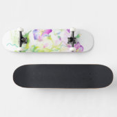 Gemalte Watercolorwinden-Blumen Skateboard (Horizontal)