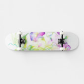 Gemalte Watercolorwinden-Blumen Skateboard (Horizontal)