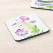 Gemalte Watercolorwinden-Blumen Untersetzer (Linke Seite)