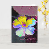 Gemalte Wildblume-Liebe Karte (Gelbe Blume)