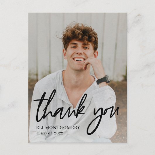 Gemalte Word bearbeitbare Farbe Danke Postcard Postkarte (Vorderseite)