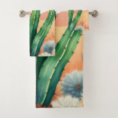 Gemalte Wüstenblüten Badhandtuch Set (Insitu)