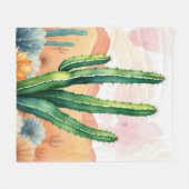 Gemalte Wüstenblüten Fleecedecke (Vorderseite (Horizontal))