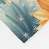 Gemalte Wüstenblüten Fleecedecke (Ecke)