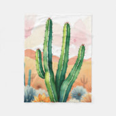 Gemalte Wüstenblüten Fleecedecke (Vorderseite)