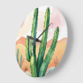 Gemalte Wüstenblüten Große Wanduhr (Winkel)