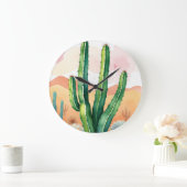 Gemalte Wüstenblüten Große Wanduhr (Zuhause)