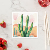 Gemalte Wüstenblüten Serviette (Beispiel)