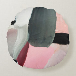Gemalter abstrakter Hintergrund. Abstrakter Kunsth Rundes Kissen