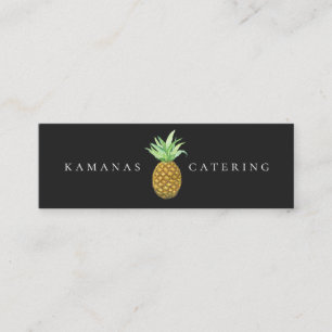 Gemalter Ananas-Catering Mini Visitenkarte
