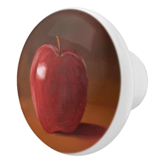 Gemalter Apple-Fach-Zug Keramikknauf (Rechts)