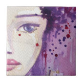 Gemalter Aquarell-Hintergrund Fliese (Vorderseite)