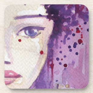 Gemalter Aquarell-Hintergrund Getränkeuntersetzer