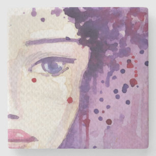 Gemalter Aquarell-Hintergrund Steinuntersetzer