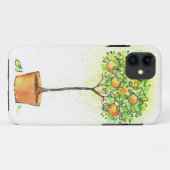 Gemalter Aquarellzitrusfruchtbaum im Topf Case-Mate iPhone Hülle (Rückseite (Horizontal))