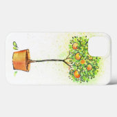 Gemalter Aquarellzitrusfruchtbaum im Topf Case-Mate iPhone Hülle (Rückseite (Horizontal))