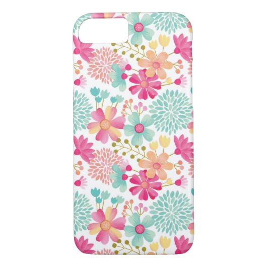 Gemalter Blumenmuster iPhone 7 Fall Case-Mate iPhone Hülle (Rückseite)