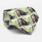 Gemalter Cavalier King Charles Spaniel Krawatte (Gerollt)