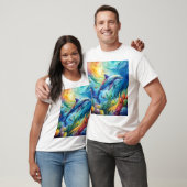 Gemalter Delfin T-Shirt (Unisex)