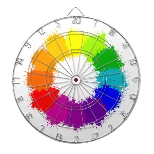 Gemalter Farbrad-Künstler und Kunstlehrer Dartscheibe (vorne)