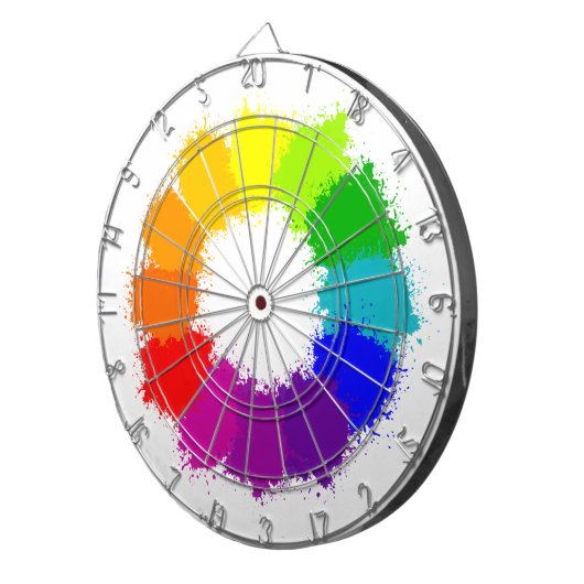 Gemalter Farbrad-Künstler und Kunstlehrer Dartscheibe (Vorderseite rechts)