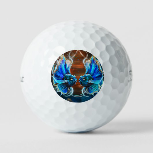 Gemalter Fische Golfball (Vorderseite)