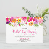 Gemalter Garten Frühling Blumenmutter Tag Brunch Einladung (Stehend Vorderseite)