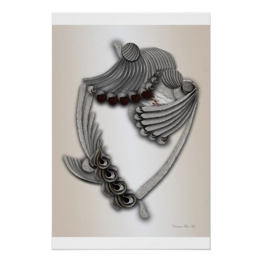 "Gemalter Garten" Glossy Poster (Vorderseite)