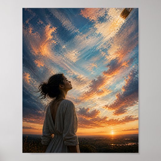 Gemalter Himmel Poster (Vorne)