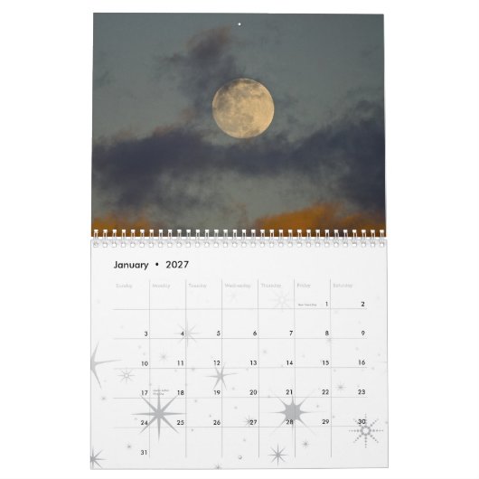 Gemalter Kalender der Himmel-2010 (Jan 2027)