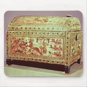 Gemalter Kasten, der König auf Chariot darstellt Mousepad