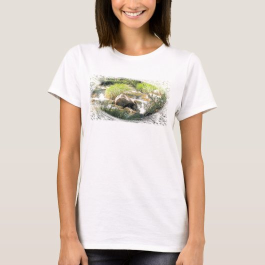 Gemalter Landschafts-T - Shirt (Vorderseite)