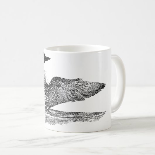 Gemalter Loon Kaffeetasse (VorderseiteRechts)