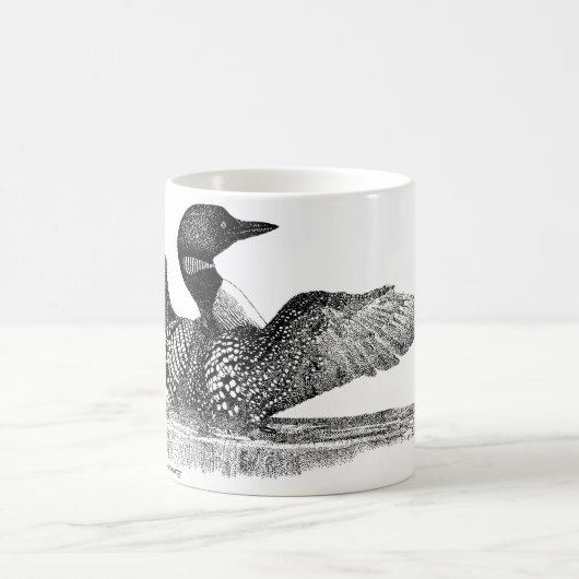 Gemalter Loon Kaffeetasse (Mittel)