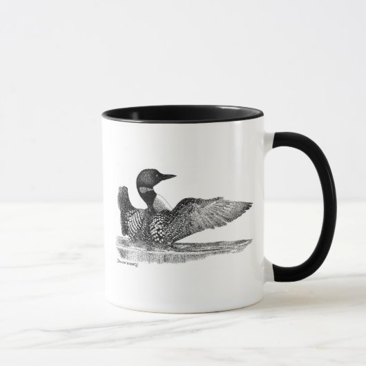 Gemalter Loon Tasse (Rechts)