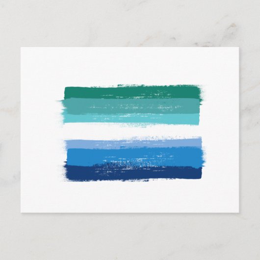 GEMALTER MÄNNLICHER SCHWULER STOLZ - Azure Postkarte (Vorderseite)