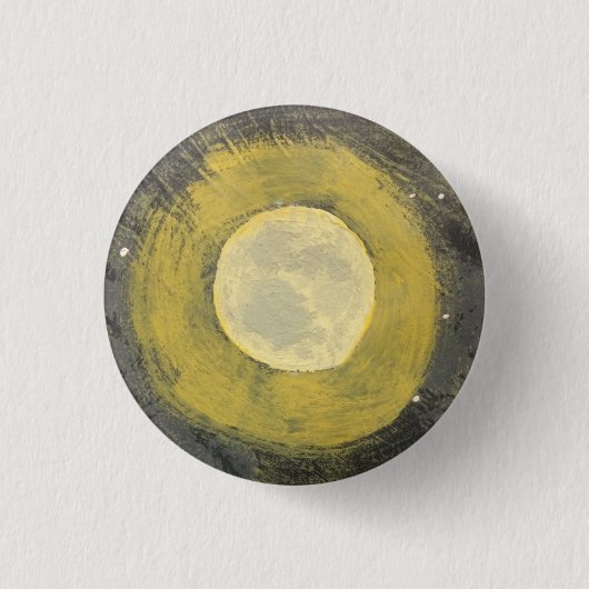 Gemalter Mond-Knopf Button (Vorderseite)