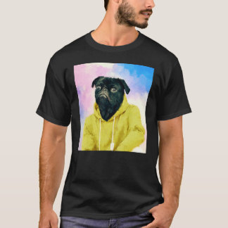Gemalter Mops Hunde Kunst T-Shirt
