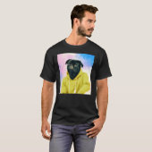Gemalter Mops Hunde Kunst T-Shirt (Vorne ganz)