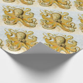 Gemalter Nautischer Kraken-Tintenfisch Geschenkpapier (Ecke)