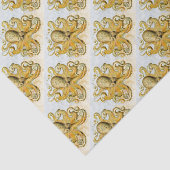 Gemalter Nautischer Kraken-Tintenfisch Seidenpapier (Ausschnitt)