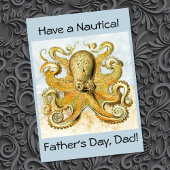 Gemalter Nautischer Kraken Tintenfisch Vatertag Karte