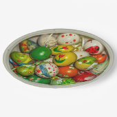 Gemalter Osterei-Schüssel-WegwerfpapierTeller Pappteller (Schrägansicht)