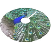 gemalter Pfau Polyester Weihnachtsbaumdecke (Schrägansicht)