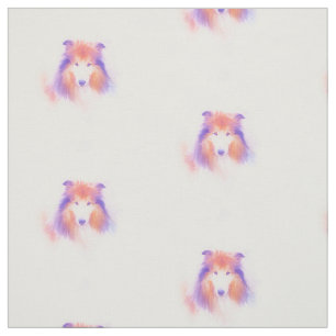 Gemalter rauer Collie Stoff