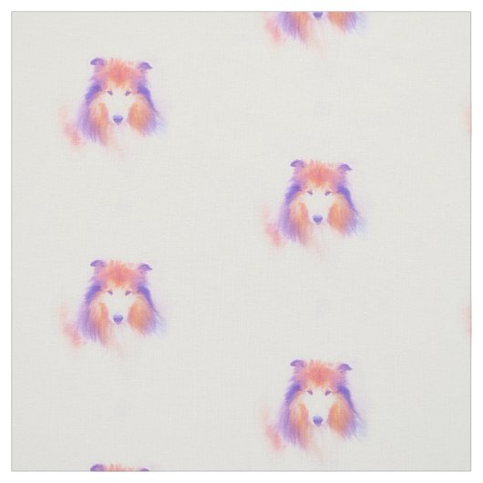 Gemalter rauer Collie Stoff (Muster)