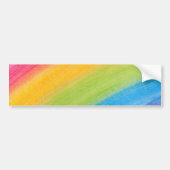 Gemalter Regenbogen Autoaufkleber (Vorne)