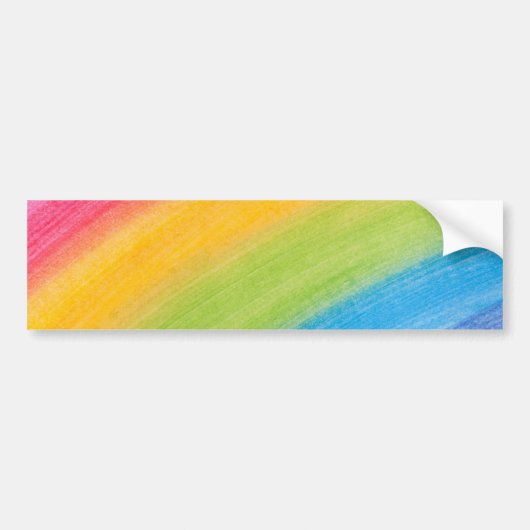 Gemalter Regenbogen Autoaufkleber (Vorne)