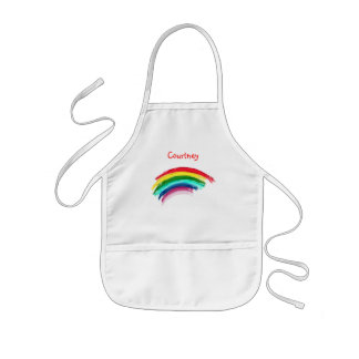 Gemalter Regenbogen-Kunst-Kittel Kinderschürze